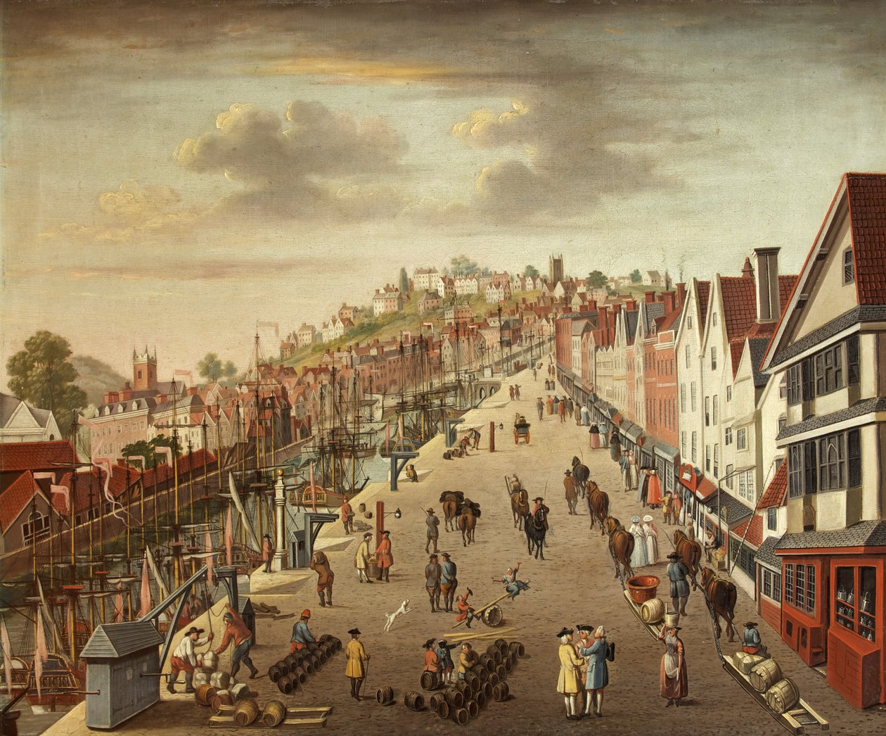 Broad Quay, Bristol, vers 1760 - British School