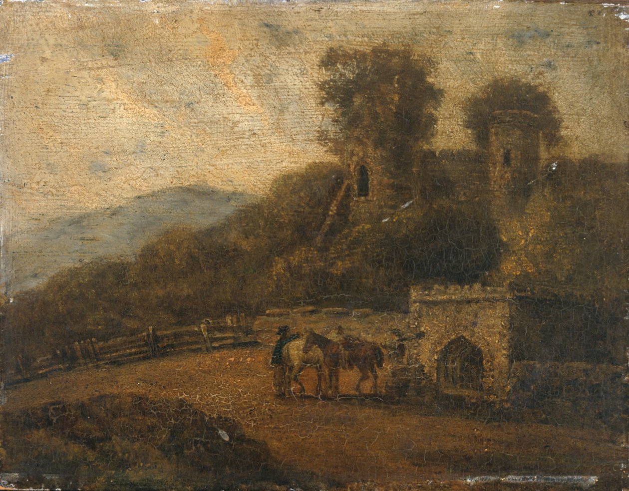 Castell Coch (huile sur panneau) - British School