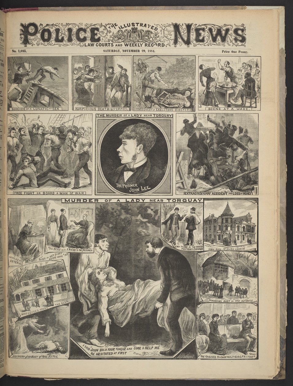 Couverture du Illustrated Police News, 29 novembre 1884 - British School