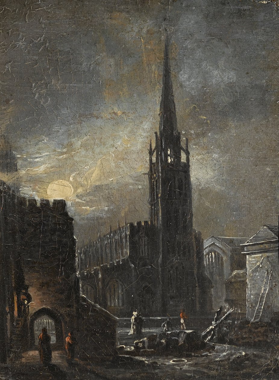 La Sainte Trinité et Saint-Michel de nuit, vers 1826 - British School