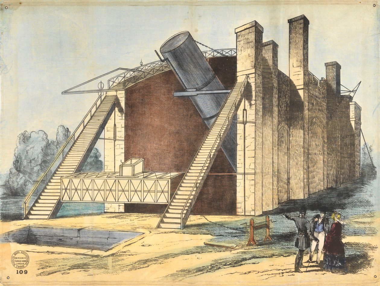 Le grand télescope réflecteur de Lord Rosse, à Parsonstown, Irlande - British School