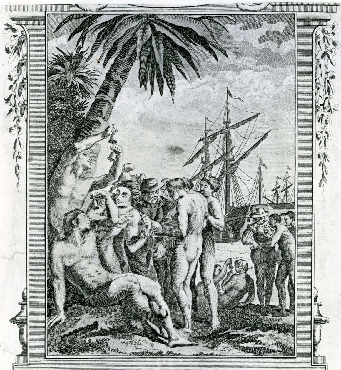 La première rencontre de Christophe Colomb avec les indigènes d