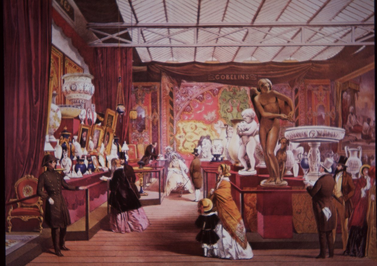 Les visiteurs affluent à la Grande Exposition de 1851 pour voir des expositions d