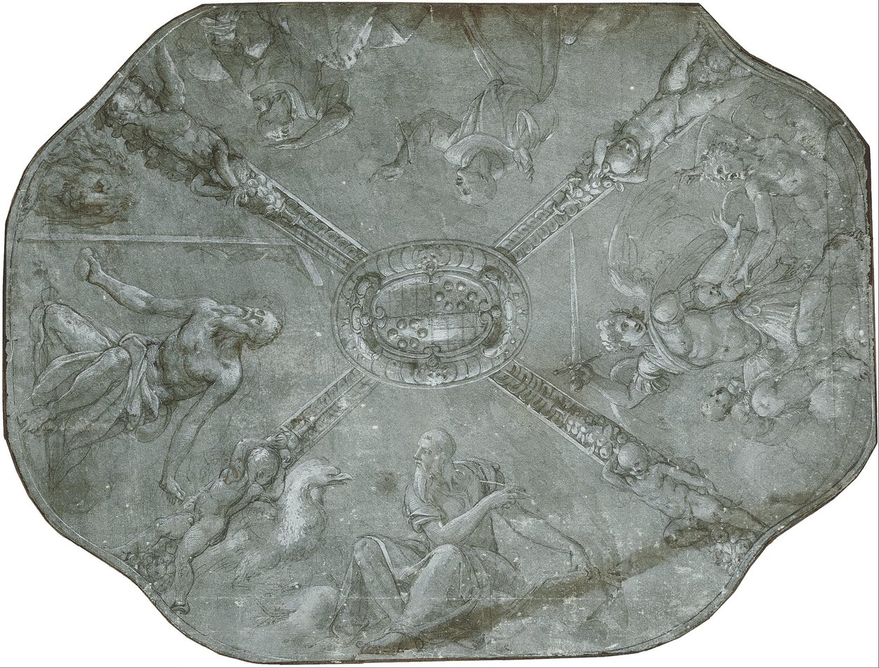 Esquisse de la fresque du plafond de la Capella d