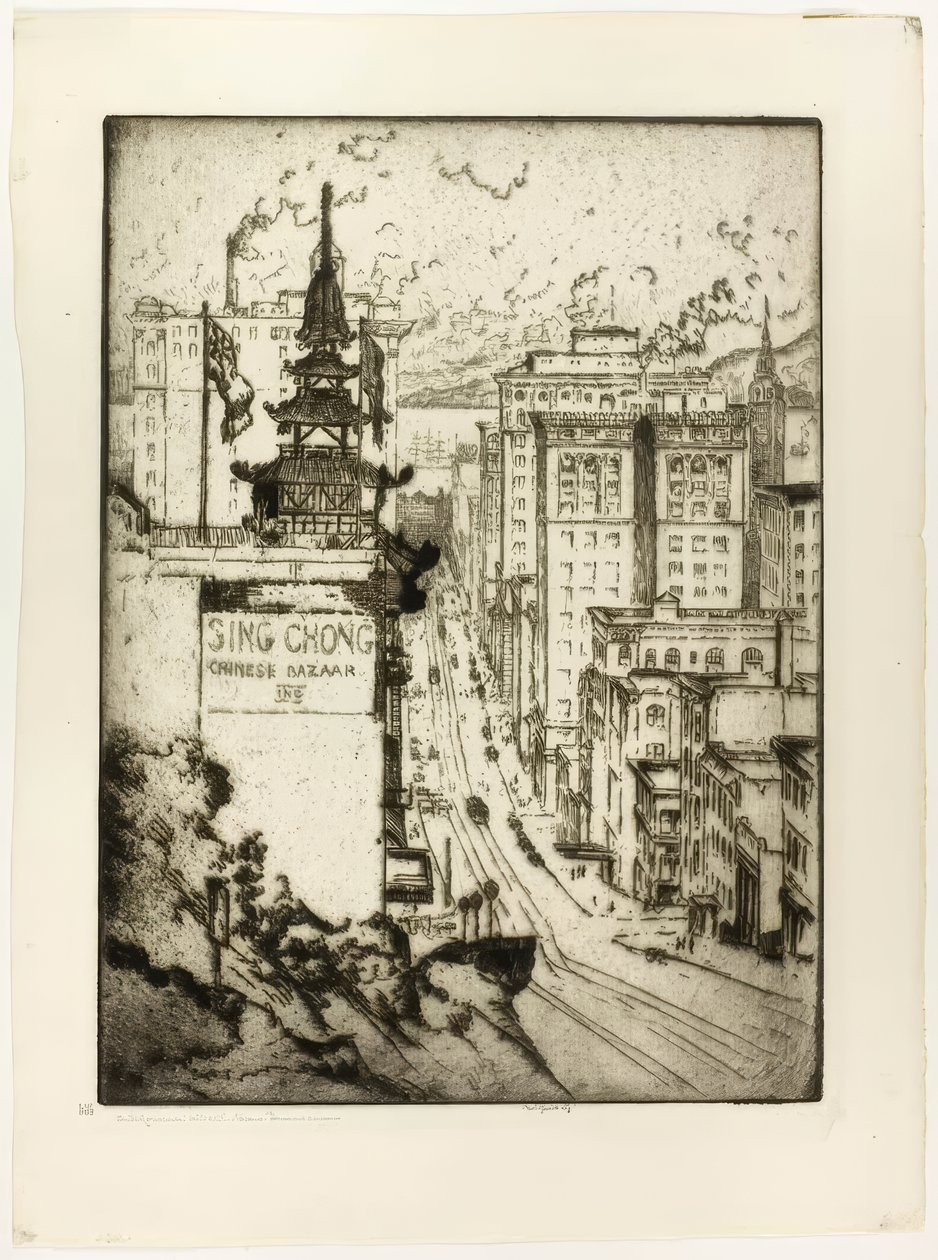 California Street, San Francisco - Bror Julius Olsson Nordfeldt