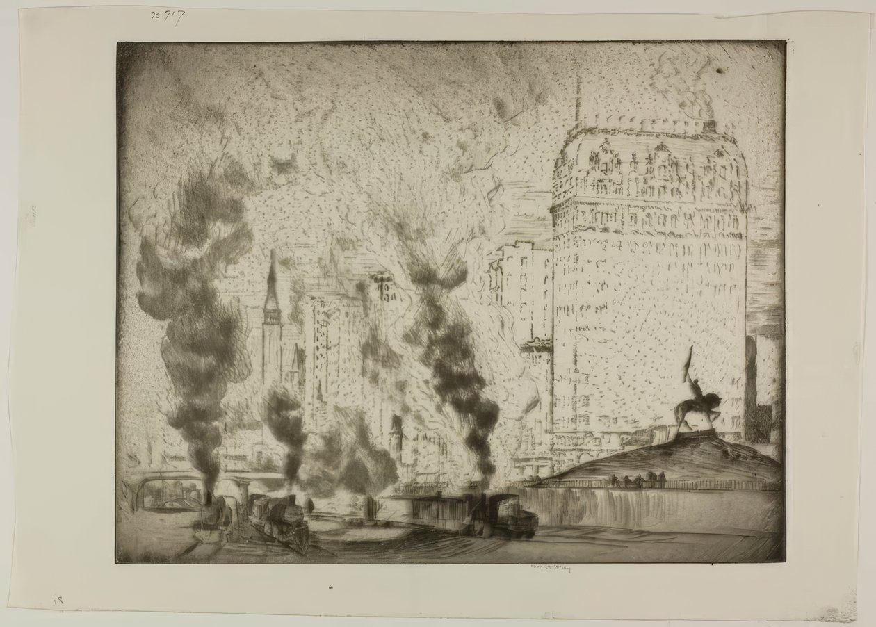 Chicago - Monument Logan - Bror Julius Olsson Nordfeldt