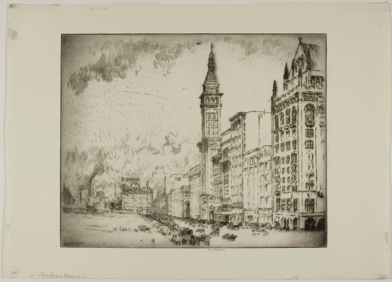 Chicago - Avenue Michigan - Bror Julius Olsson Nordfeldt