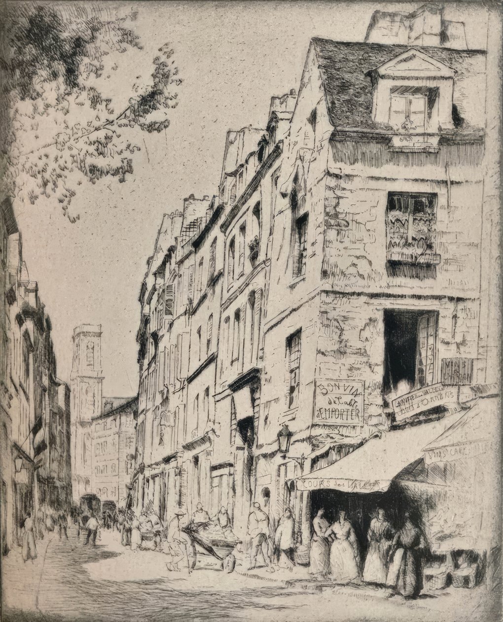 Cour des Halles, Rue St Jacques - Bror Julius Olsson Nordfeldt
