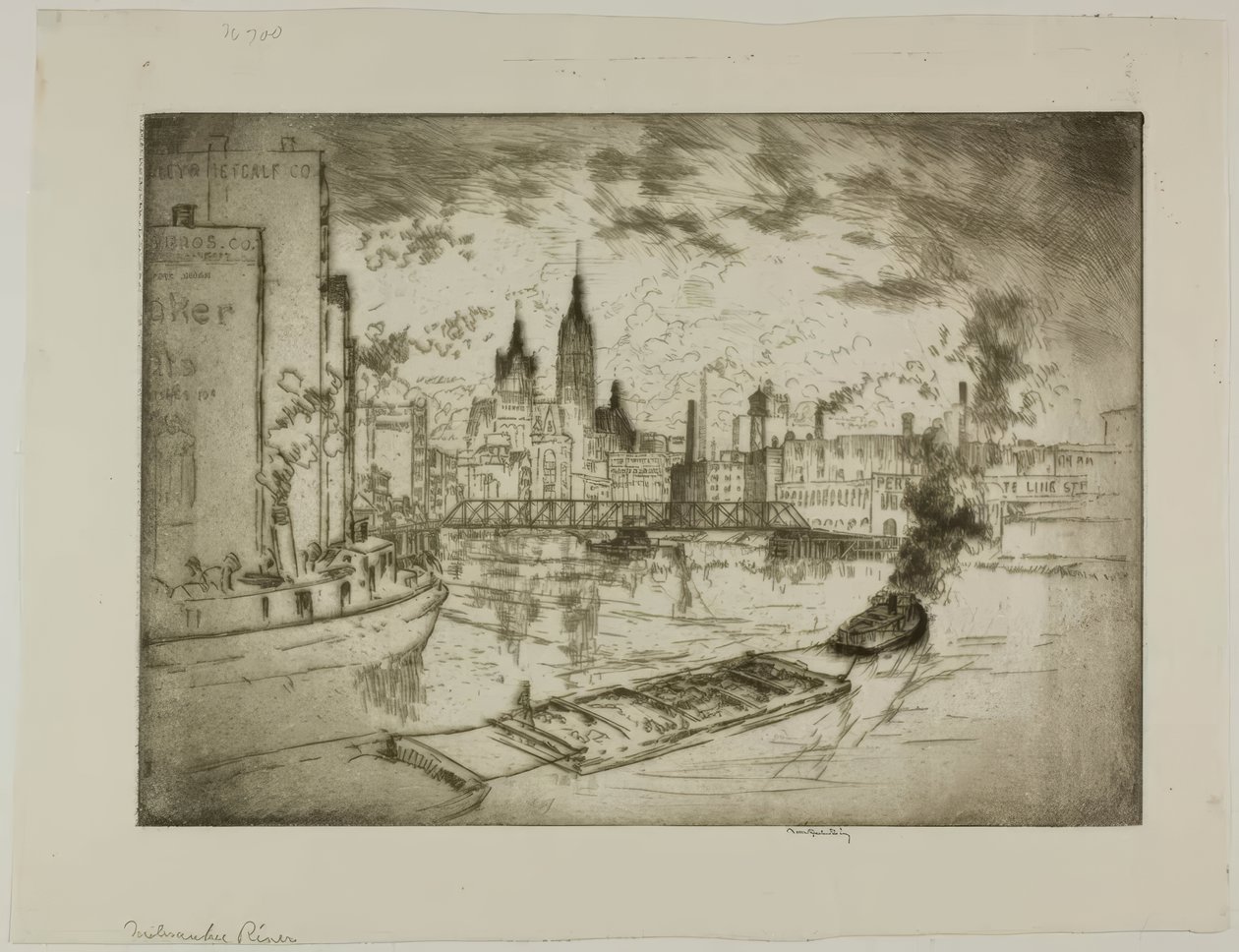 La rivière Milwaukee - Bror Julius Olsson Nordfeldt