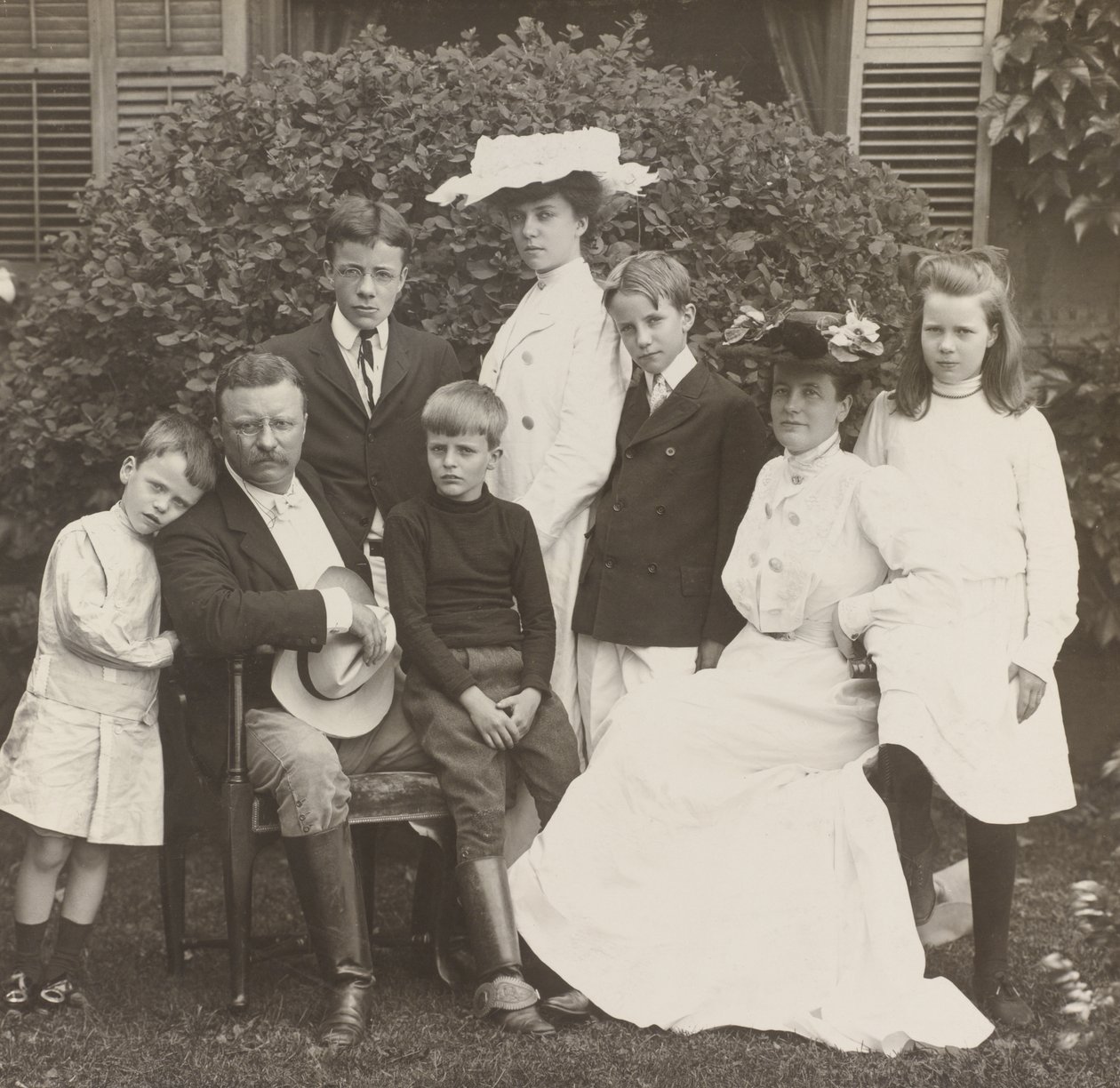 Le président Theodore Roosevelt, sa femme Edith et leur famille - Brothers Pach