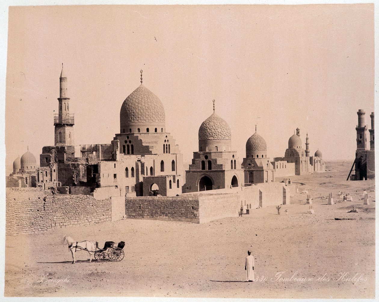 Égypte : la tombe des kalives - photographie des frères Zangaki, fin du XIXe siècle - Brothers Zangaki