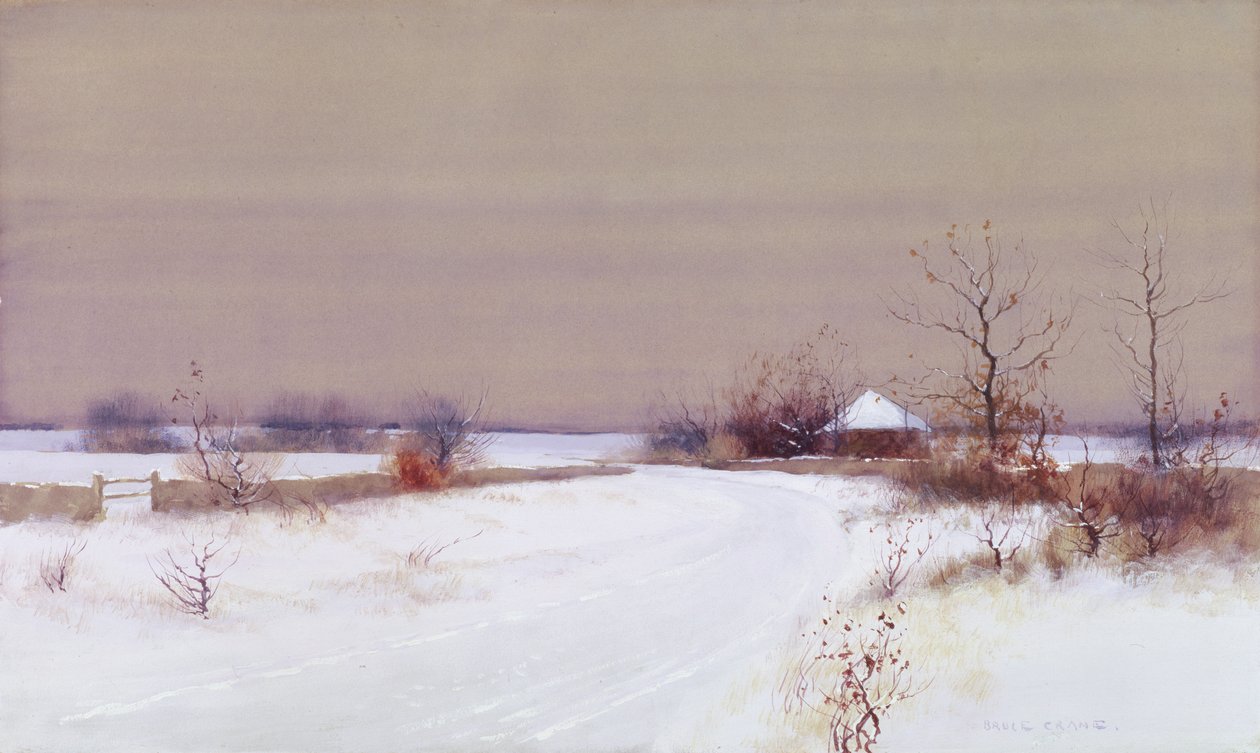 Scène de neige à la campagne, c.1890 - Bruce Crane
