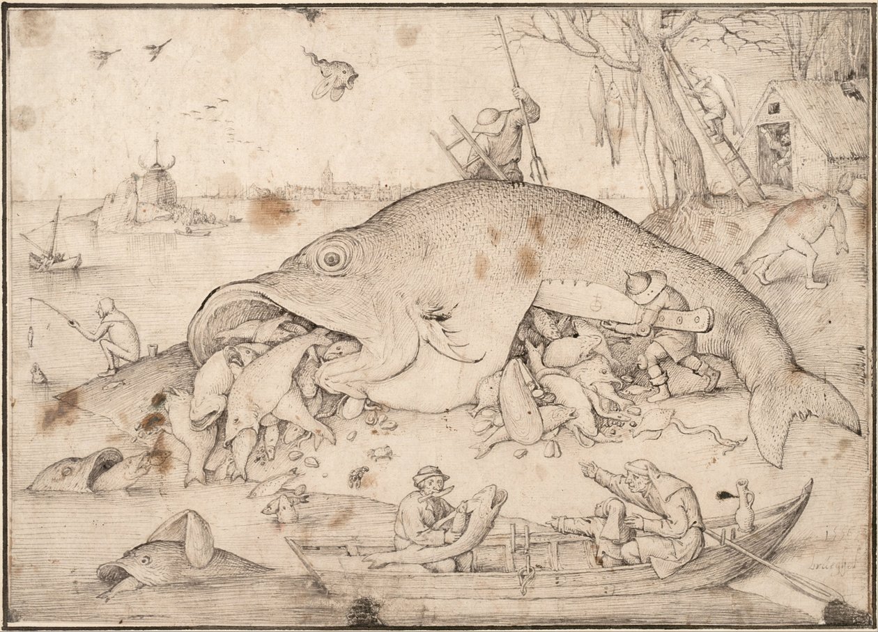 Les gros poissons mangent les petits poissons, 1556 - Bruegel