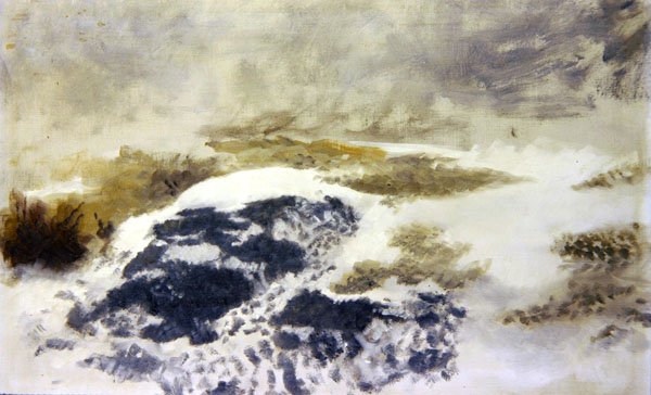 Paysage enneigé - une étude - Bruno Andreas Liljefors