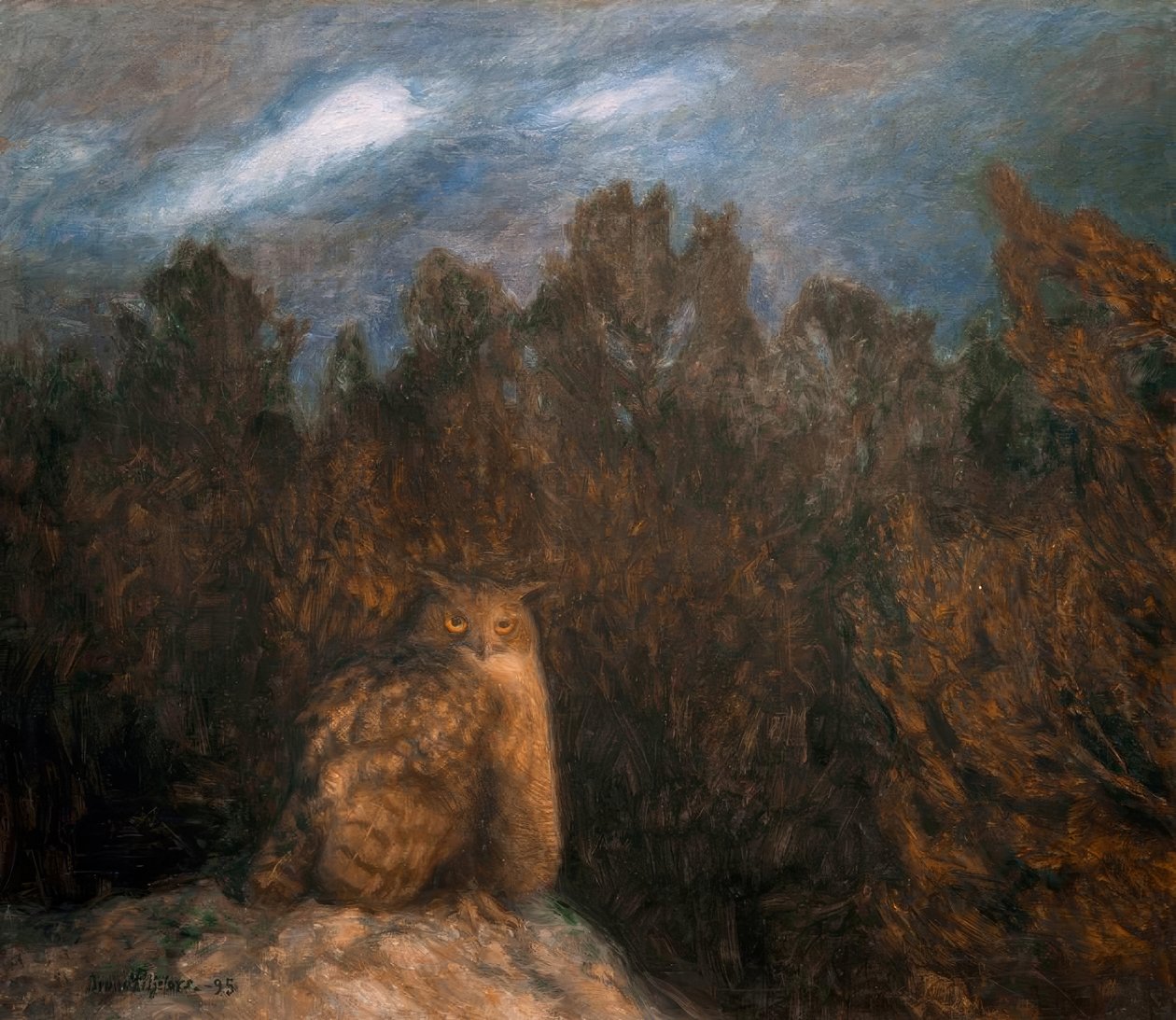 Le hibou dans la forêt - Bruno Andreas Liljefors