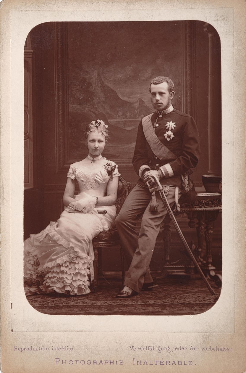 Prince héritier Rodolphe avec la princesse Stéphanie de Belgique à l