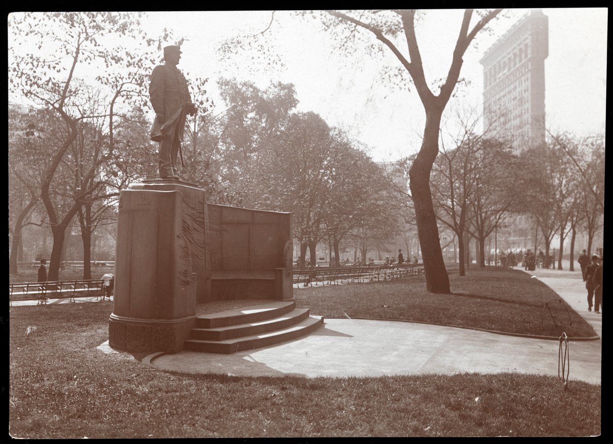 Statue de David Glasgow Farragut à Madison Square Park, New York, vers 1905 - Byron Company