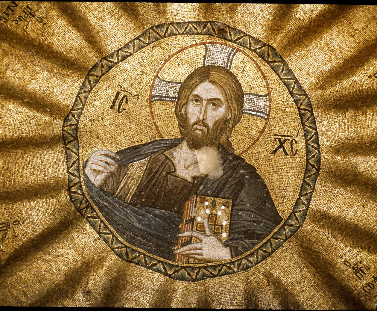 Christ pantocrator (ou Christ en gloire) (Mosaïque) - Byzantine