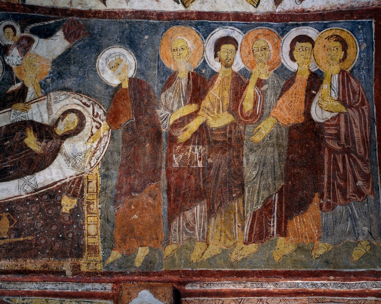 Dormition de la Vierge parmi les Apôtres, (détail) - Byzantine