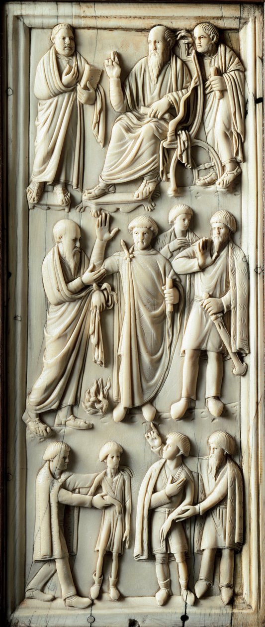 Épisode de la vie de Saint Paul de Tarse. Diptyque en ivoire. Ve siècle ...