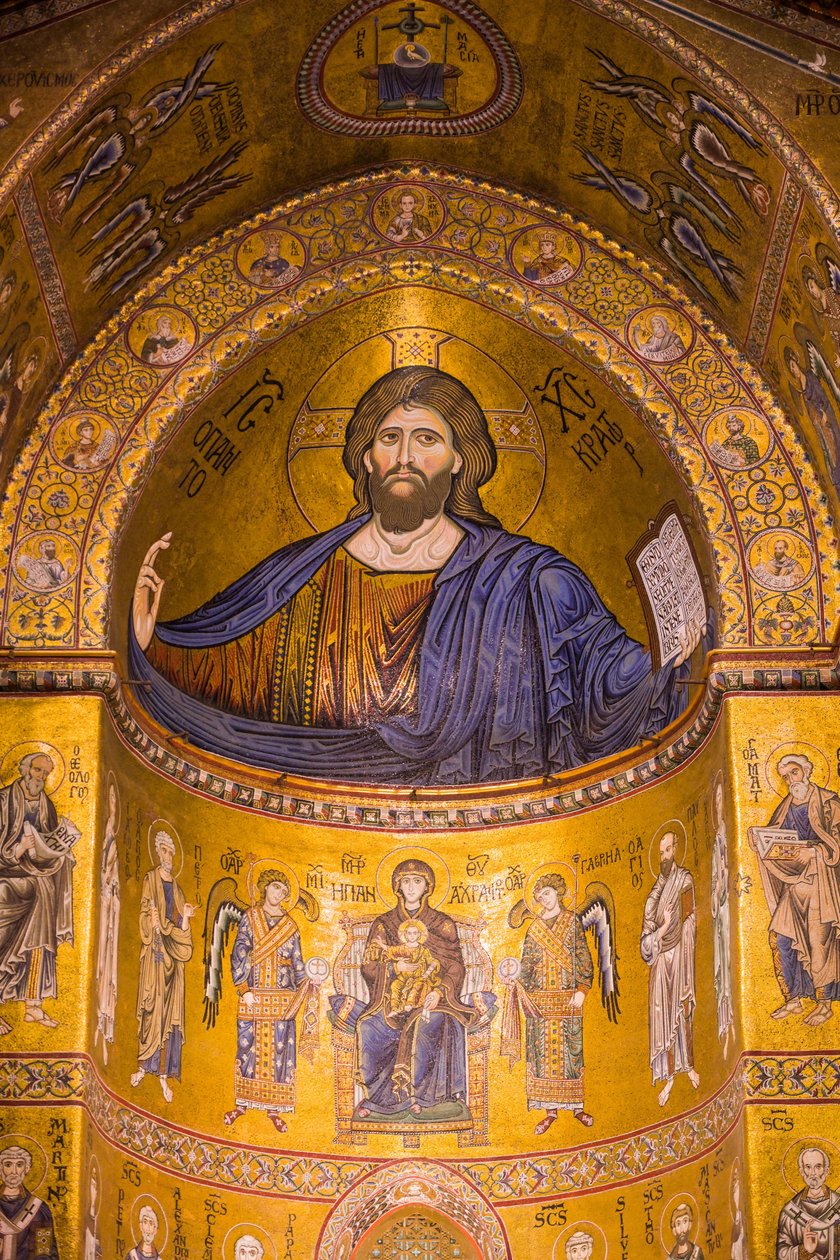 Image de Jésus, Cathédrale Santa Maria Nuova, Monreale, Sicile, Italie, Europe - Byzantine