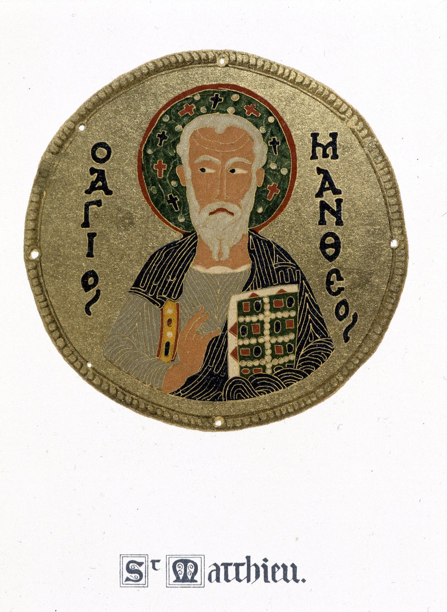 Saint Mathieu - dans "Histoire et monuments des émaux byzantins" par N. Kondakow - Byzantine Byzantine