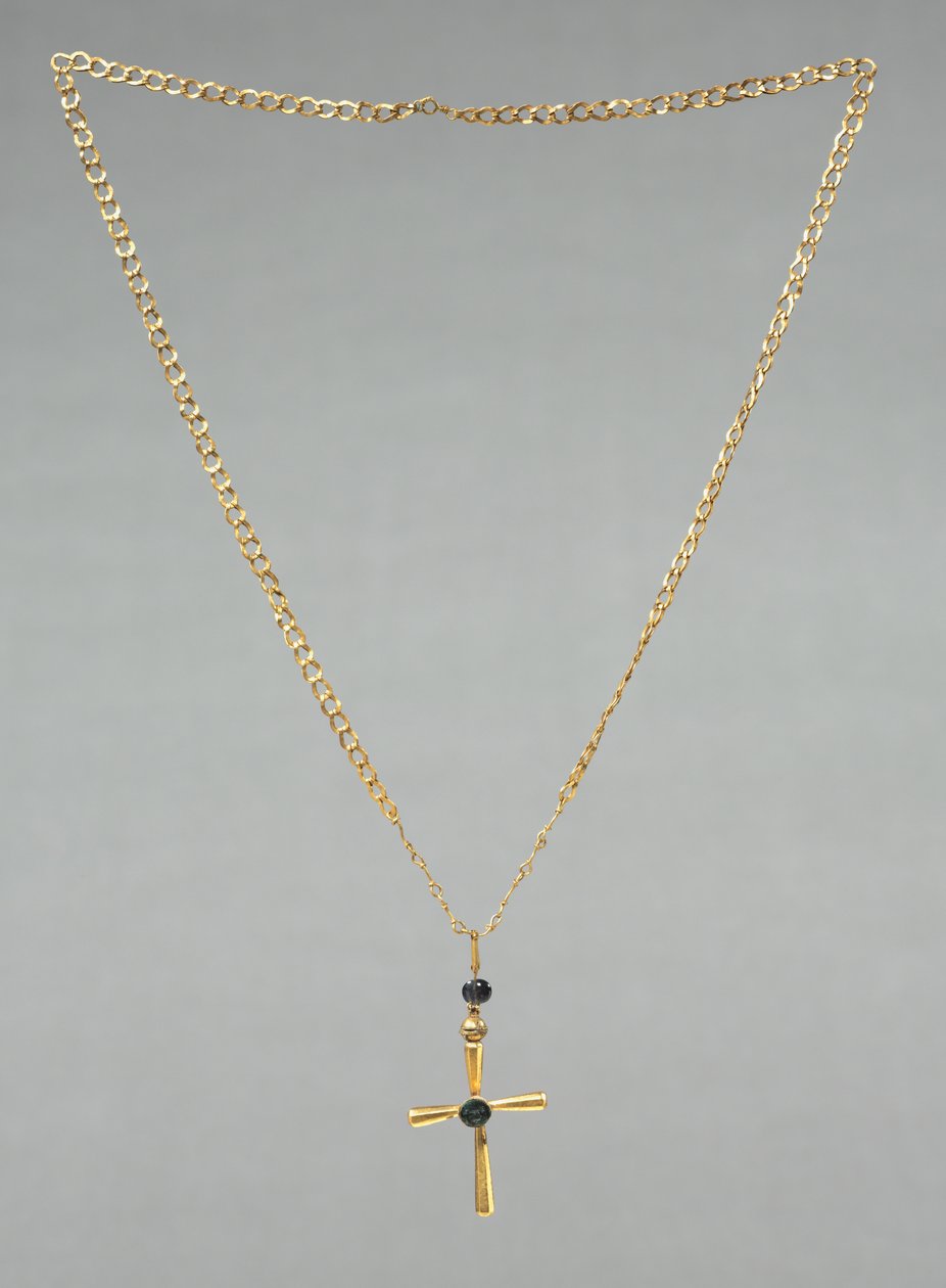 Chaîne avec croix pendentif, années 500 - Byzantine School
