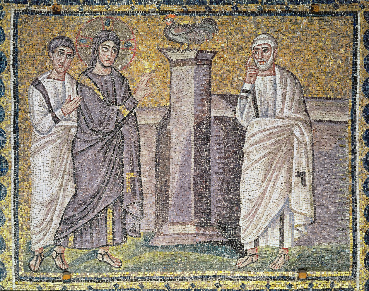 Jésus prédit le reniement de Pierre, Scènes de la vie du Christ - Byzantine School