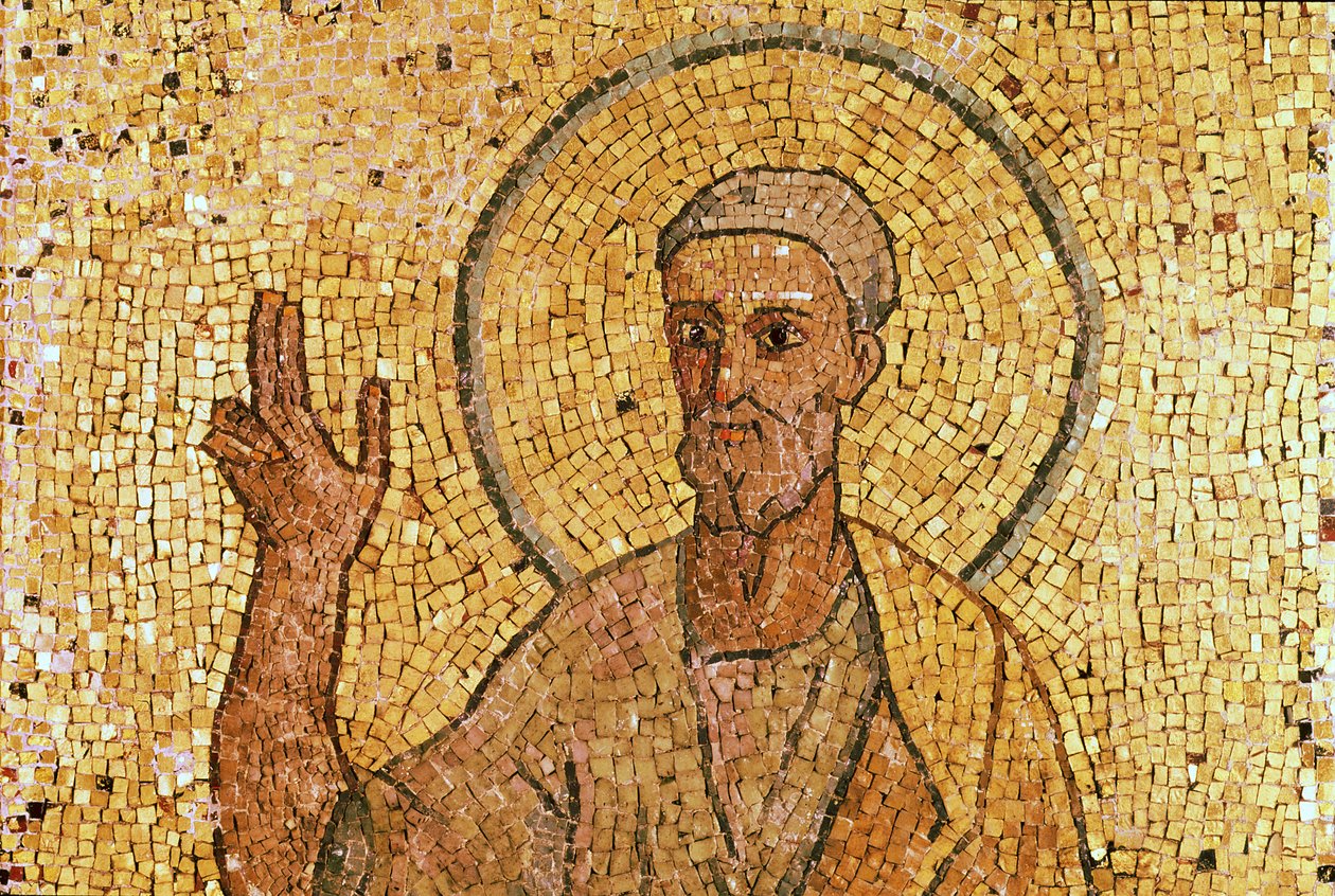 Saint Pierre, de la crypte de Saint Pierre, vers 700 après J.-C. (détail) - Byzantine School