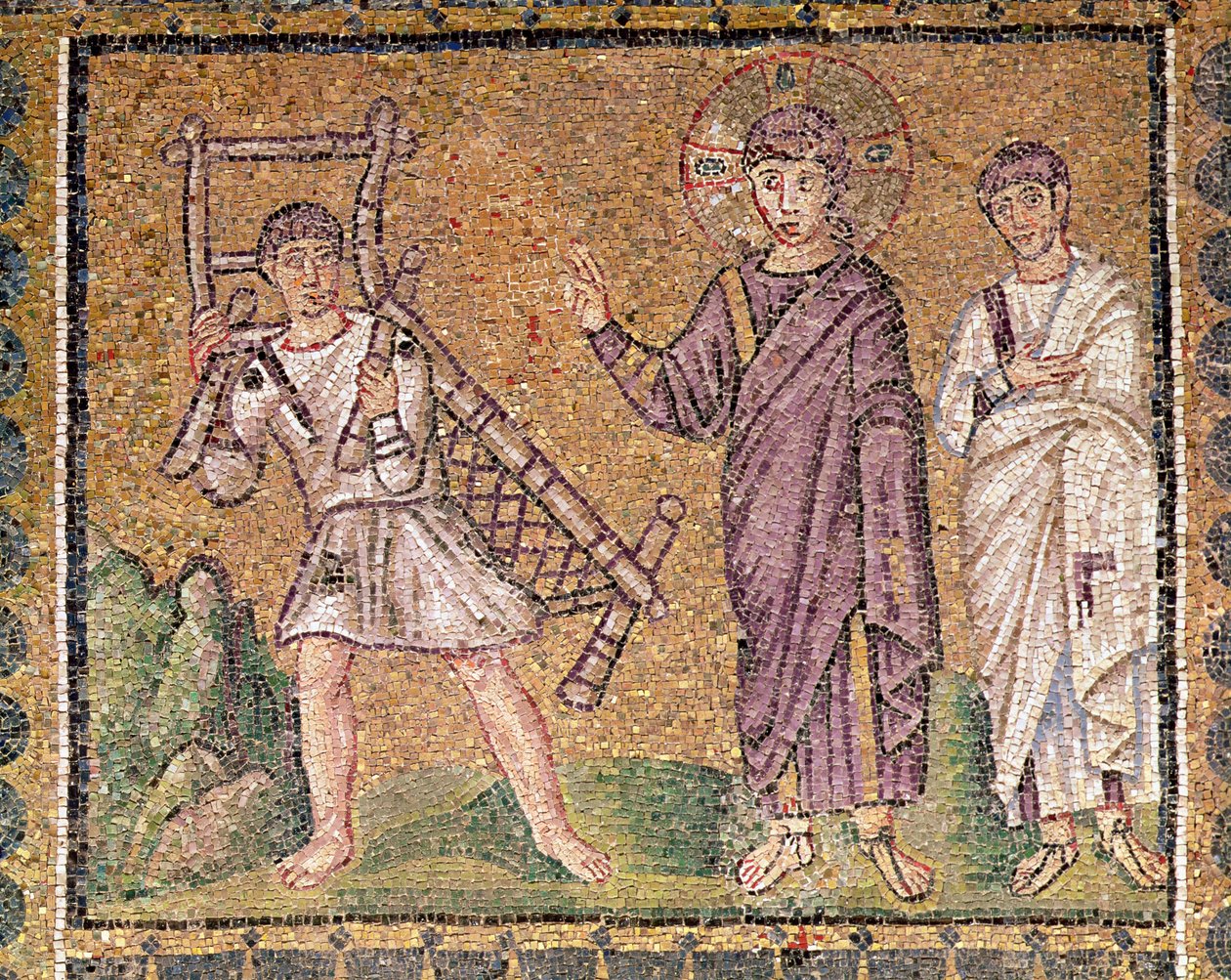 La guérison du paralytique de Capharnaüm, Scènes de la vie du Christ - Byzantine School