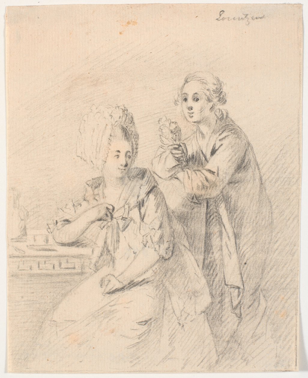 Esquisse de portrait de Frederik Carl Trant (1738-98) et son épouse Cornelia, née Schumacher - C.A. Lorentzen