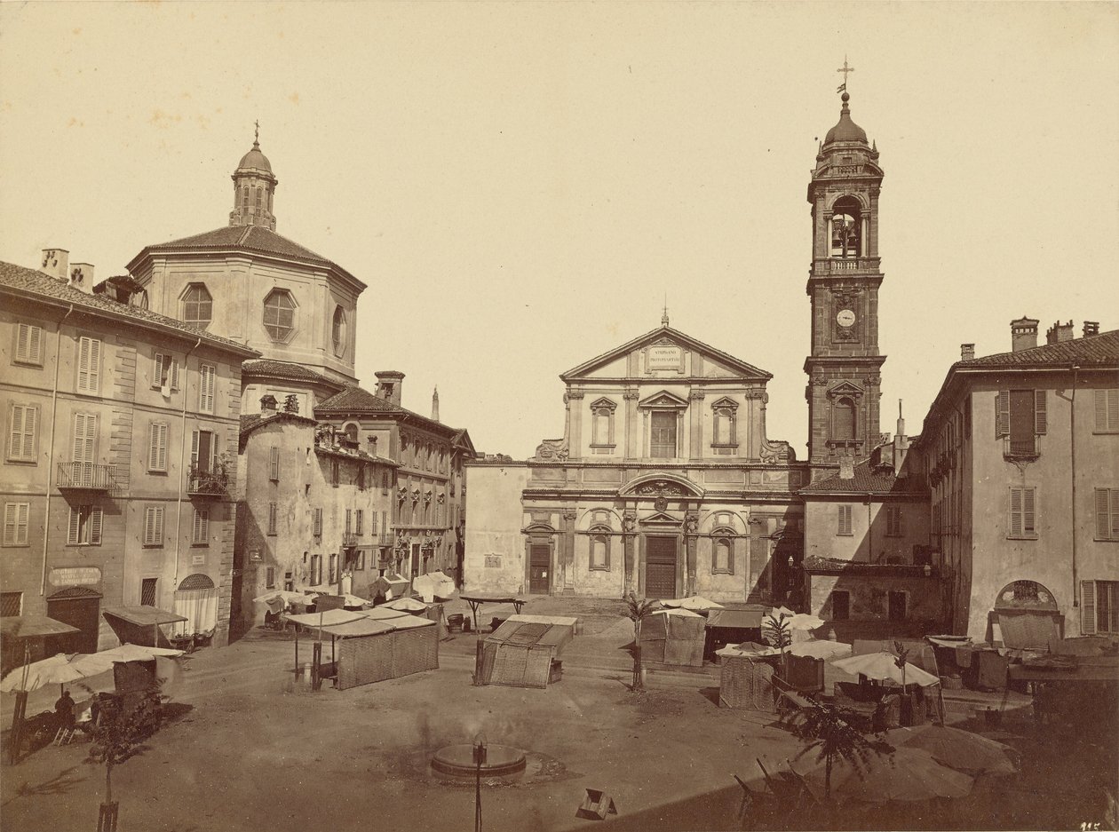 Vues de Milan : Piazzo Santo Stefano - C.D. Wagner
