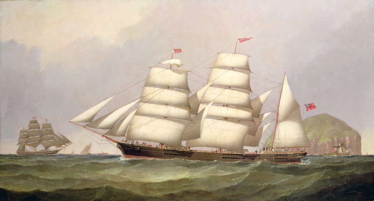 La barque "Undaunted" au large d