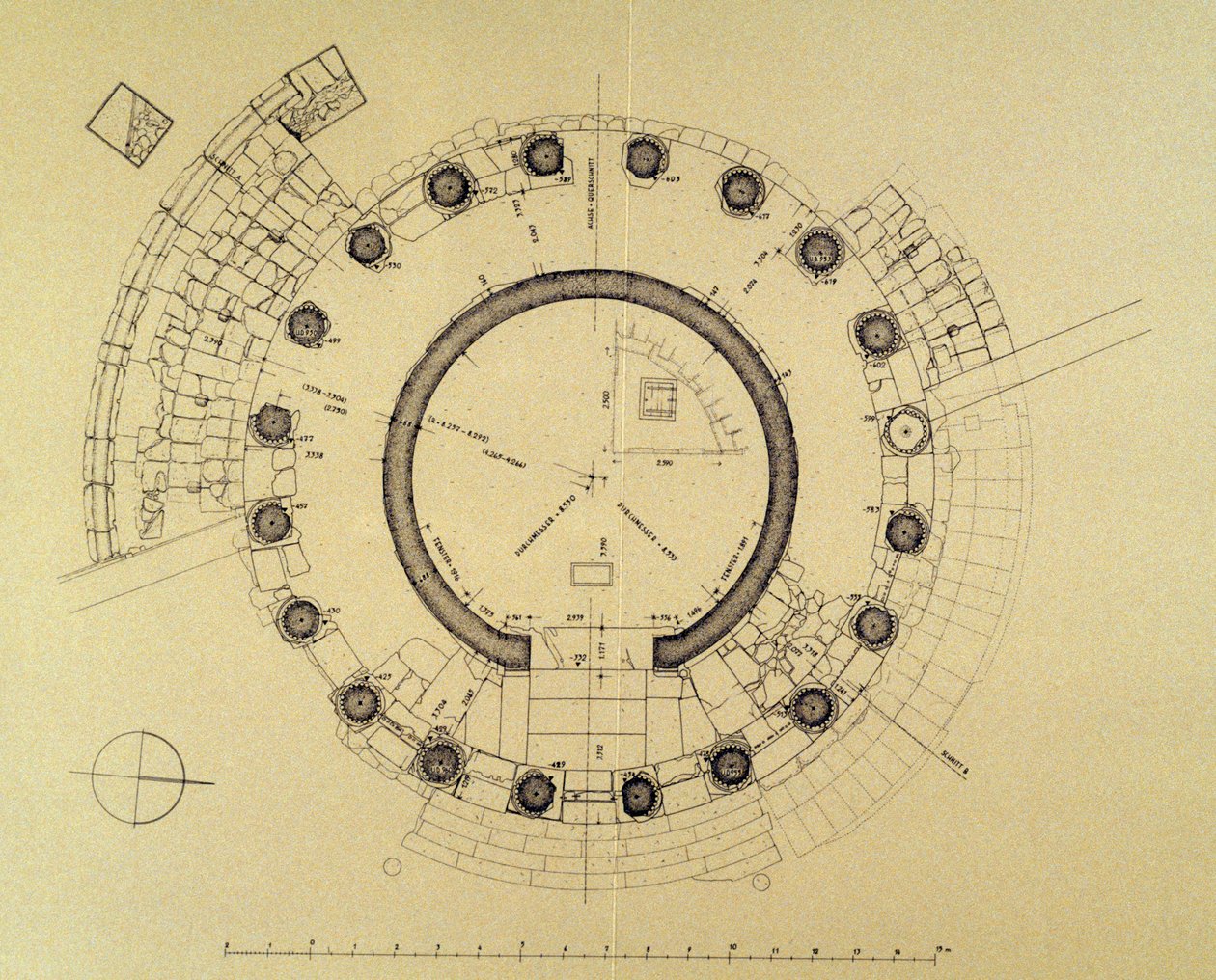Plan du temple de Vesta ou Hercule Victor, par l