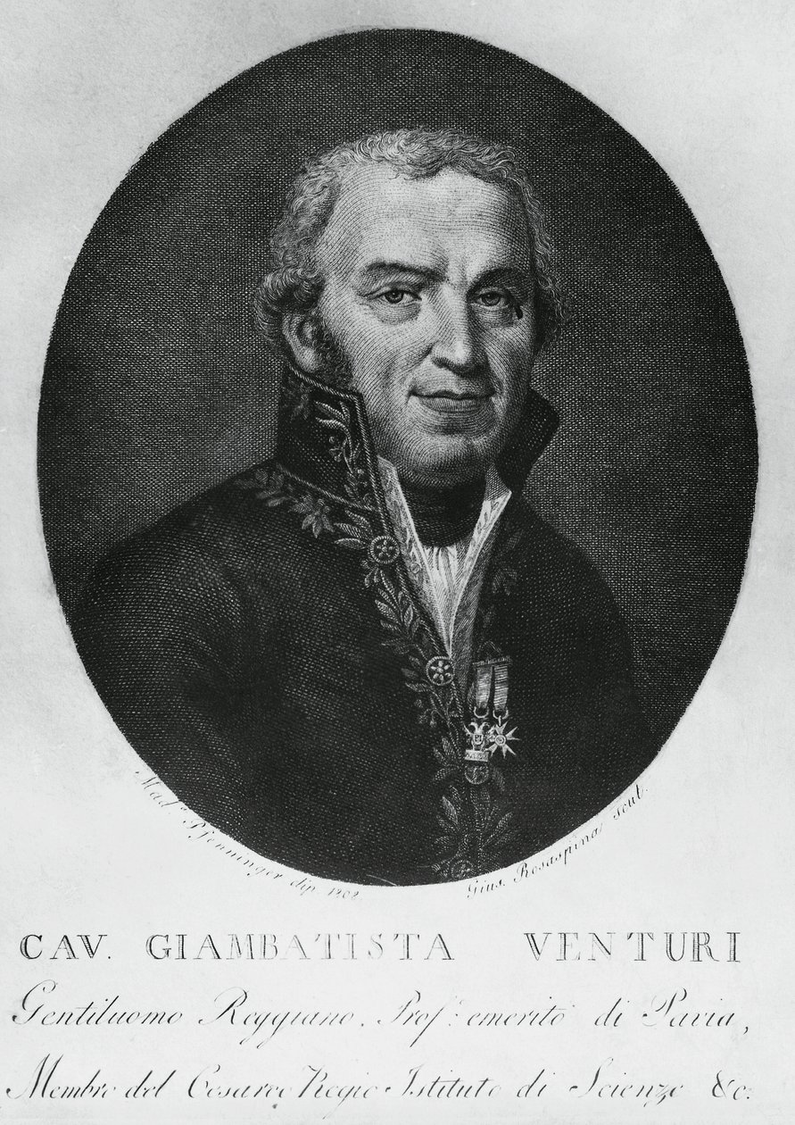 Portrait de Giovanni Battista Venturi (1746-1822), physicien, diplomate, historien des sciences et découvreur de l