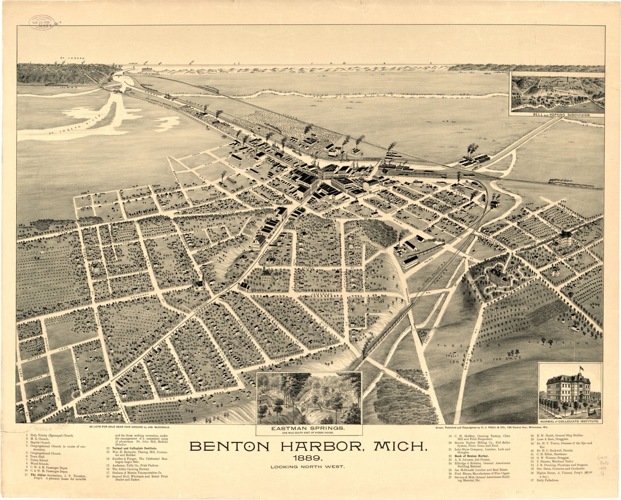 Benton Harbor, Mich. 1889 - C.J. Pauli and Co.