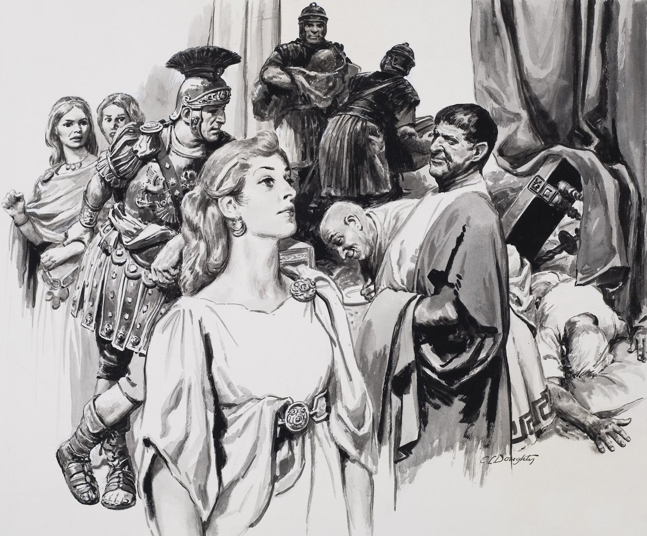 Boudicca, reine des Iceni (gouache sur papier) - C.L. Doughty