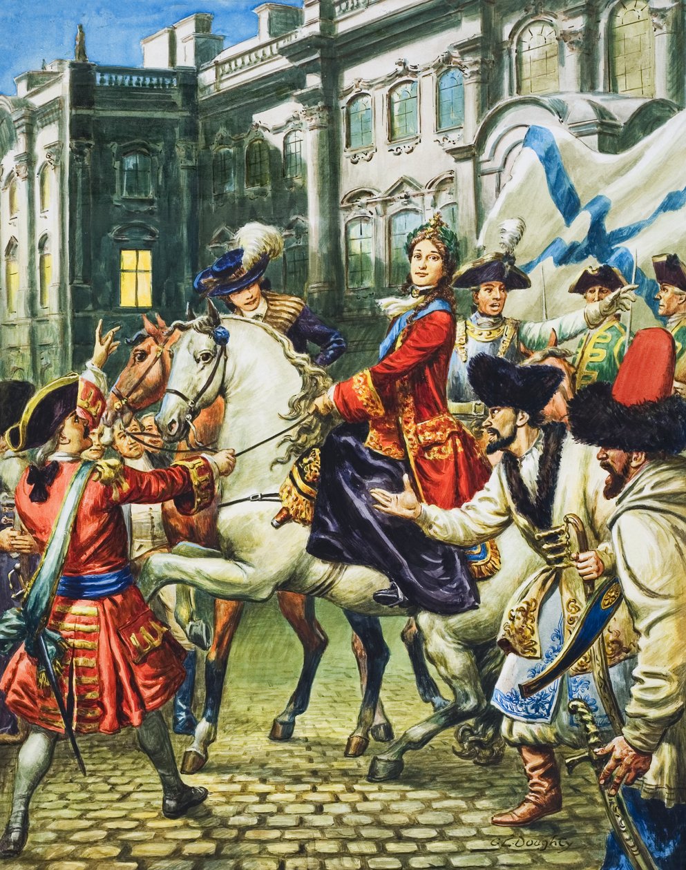 Catherine la Grande (1729-96) devient impératrice de Russie après l