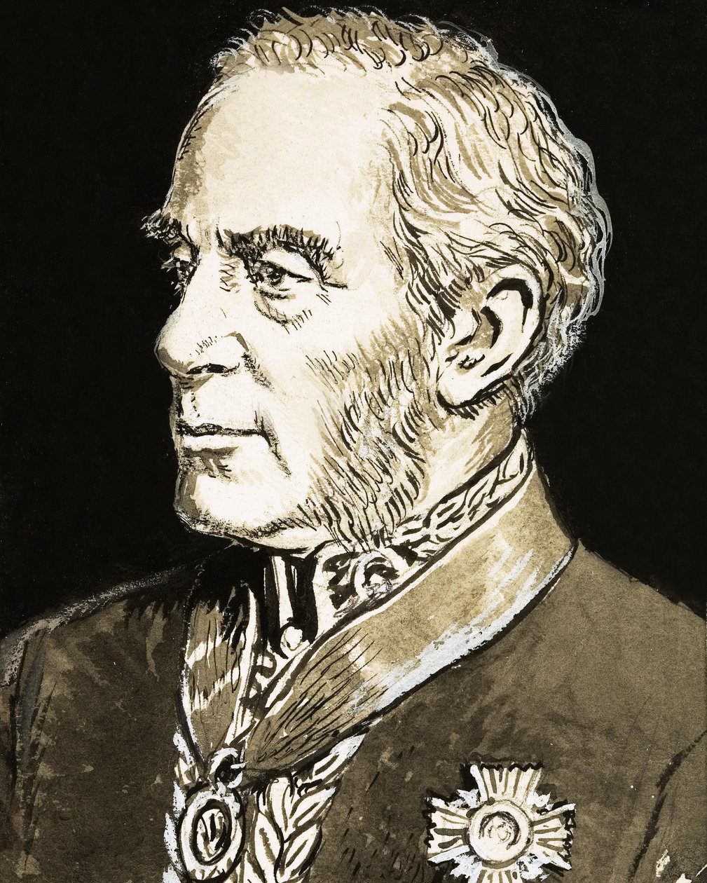 Sir Richard Mayne, illustration de "The Great Detectives" (Les grands détectives) - C.L. Doughty