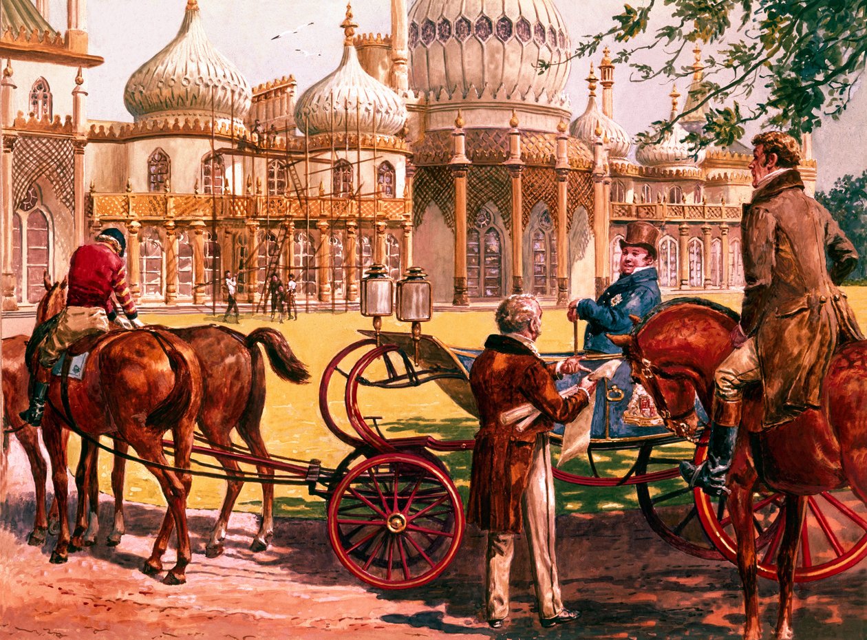 Le pavillon de Brighton (gouache sur papier) - C.L. Doughty