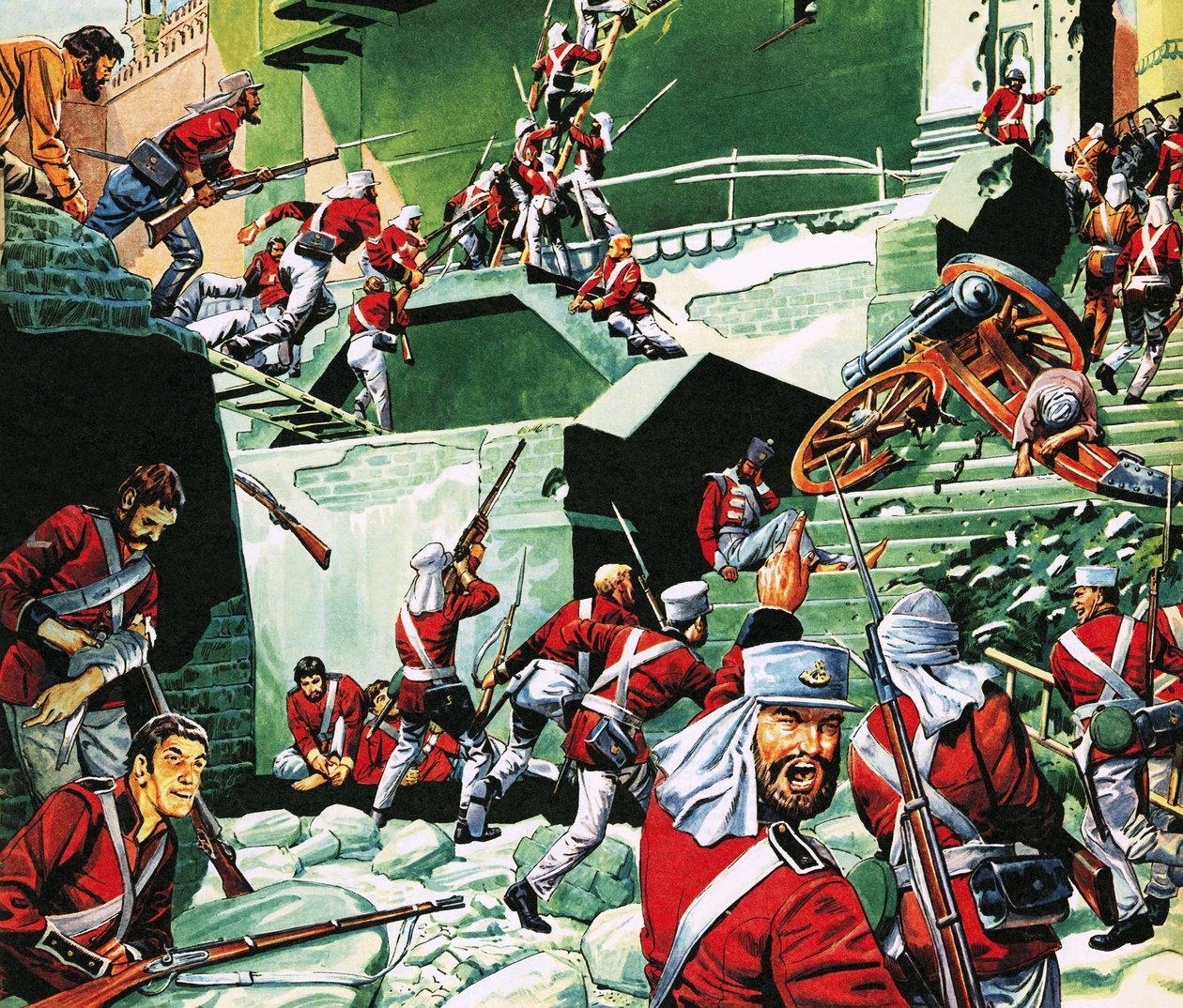 Le soulagement de Lucknow, en Inde, en 1857 - C.L. Doughty