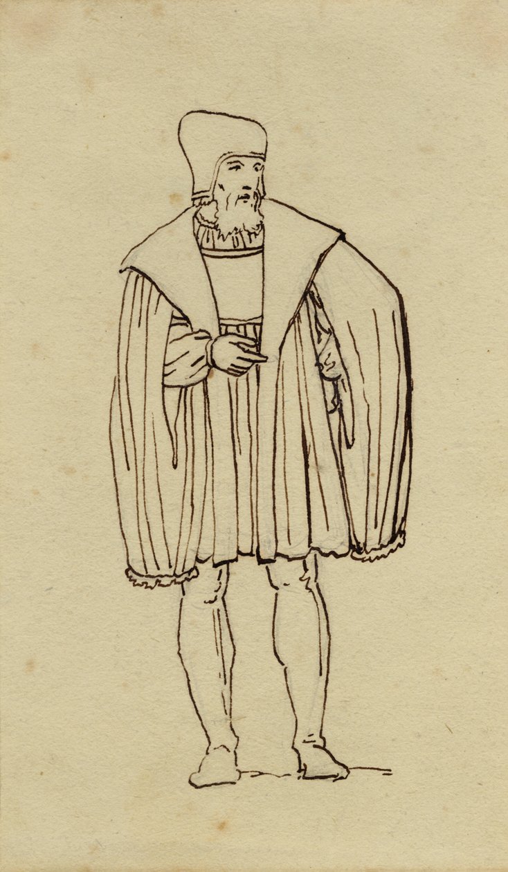 Étude de costume du XVIe siècle - Christoffer Wilhelm Eckersberg