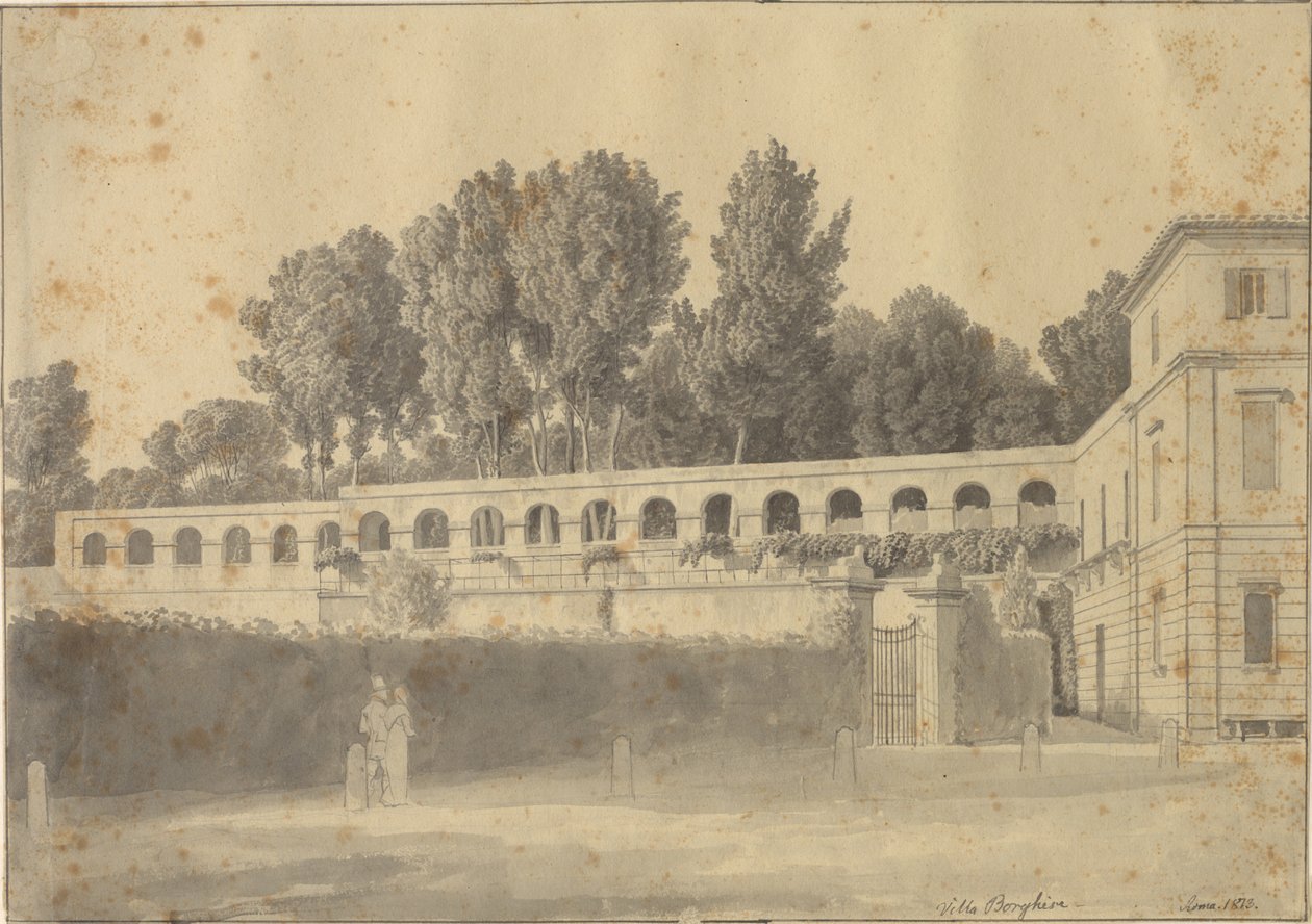 Casino del Muro Torto dans les jardins de la Villa Borghese, Rome - Christoffer Wilhelm Eckersberg