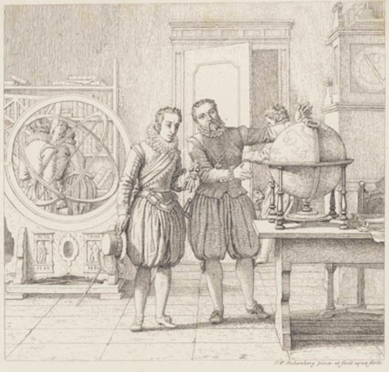 Christian IV rend visite à Tycho Brahe à Uranienborg - Christoffer Wilhelm Eckersberg