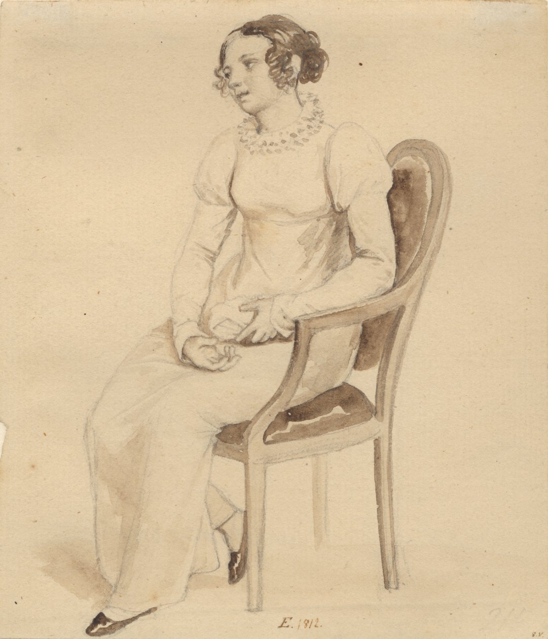 Une dame assise dans un fauteuil, tournée vers la fenêtre - Christoffer Wilhelm Eckersberg