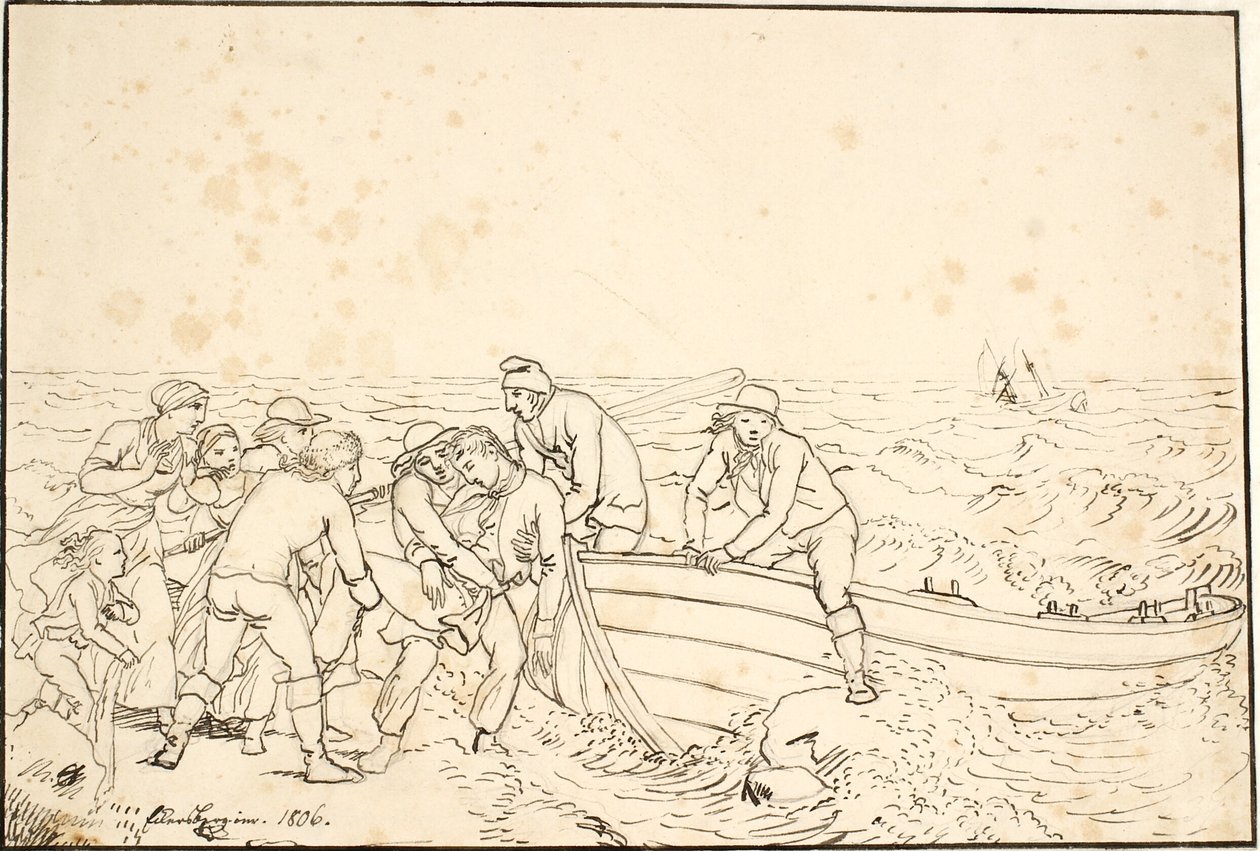 Les pêcheurs de Hornbæk - Christoffer Wilhelm Eckersberg