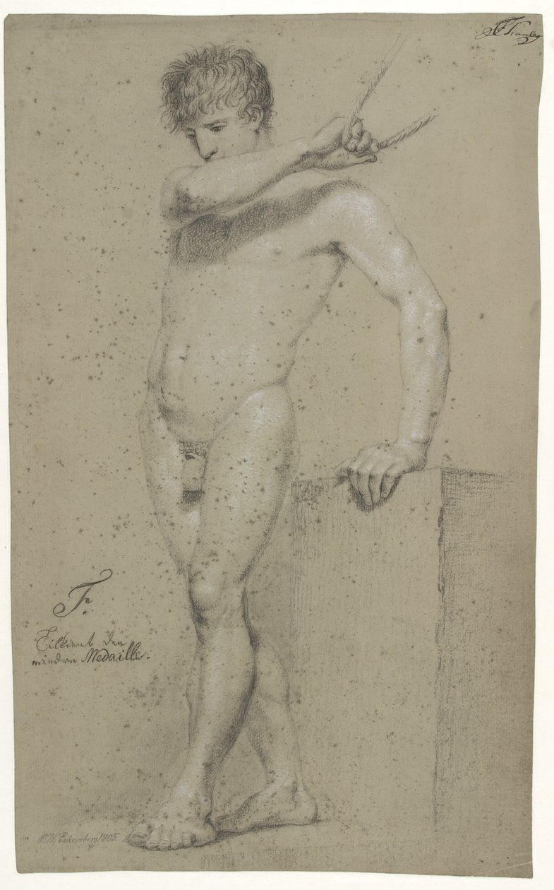 Modèle masculin debout, profil à gauche - Christoffer Wilhelm Eckersberg