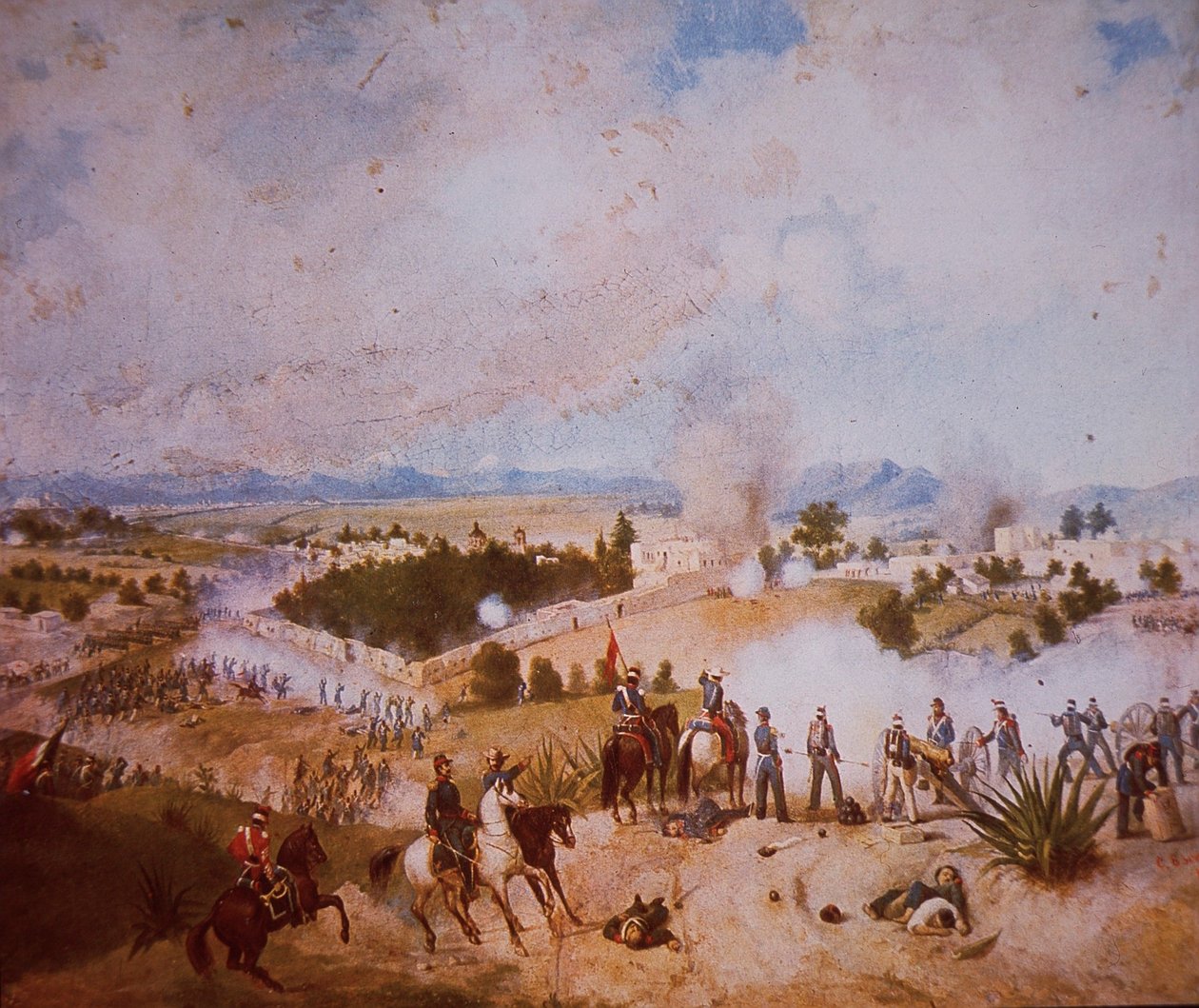 Guerre américano-mexicaine (1846-48), bataille de Molino del Rey, troupes américaines attaquant - C. Escalante