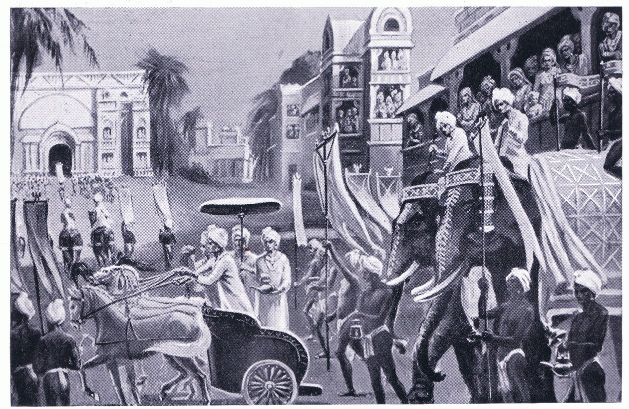 Prasenajit de Kosala (oudh) rend visite 520 av. J.-C. - C. Hargrave Martin