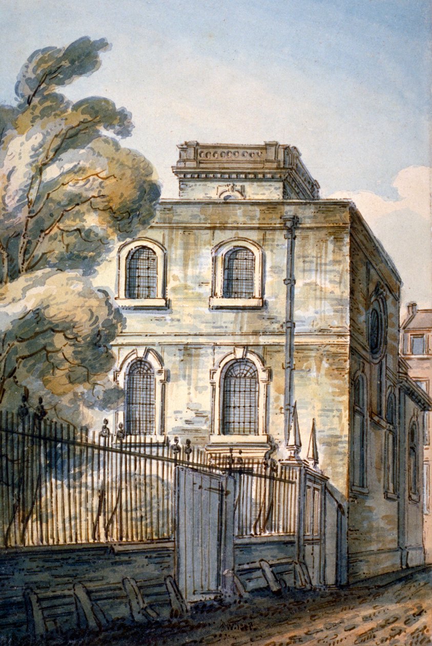Église de All Hallows the Great, Upper Thames Street, Londres, 1813 - C John M Whichelo